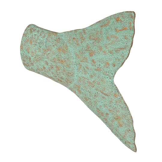Hello Honey® 10" Distressed Aqua Trout Tail Metal Wall Décor